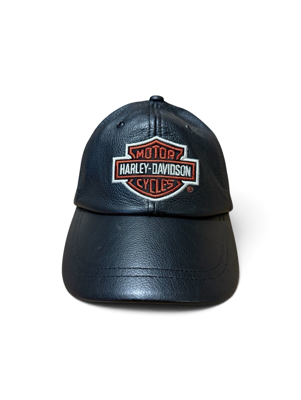 Vintage Harley-Davidson Genuine Leather Baseball Cap One Size Motorcycle Men’s